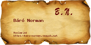 Báró Norman névjegykártya