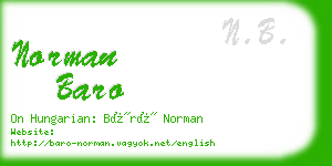norman baro business card